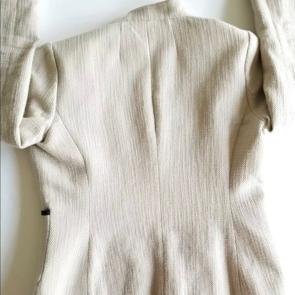 Banana Republic Womens Size 0 Tweed Blazer Beige - Picture 2 of 8